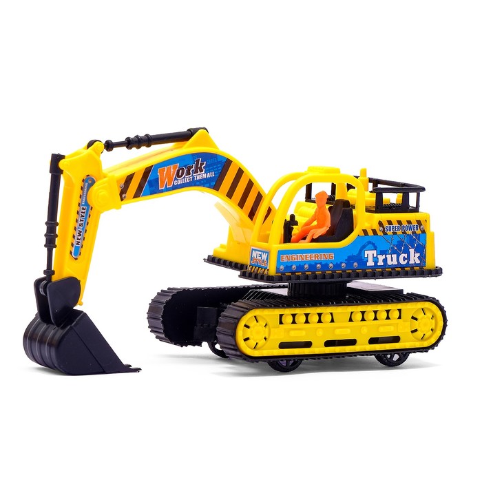 Трактор инерционный "Экскаватор", цвета МИКС