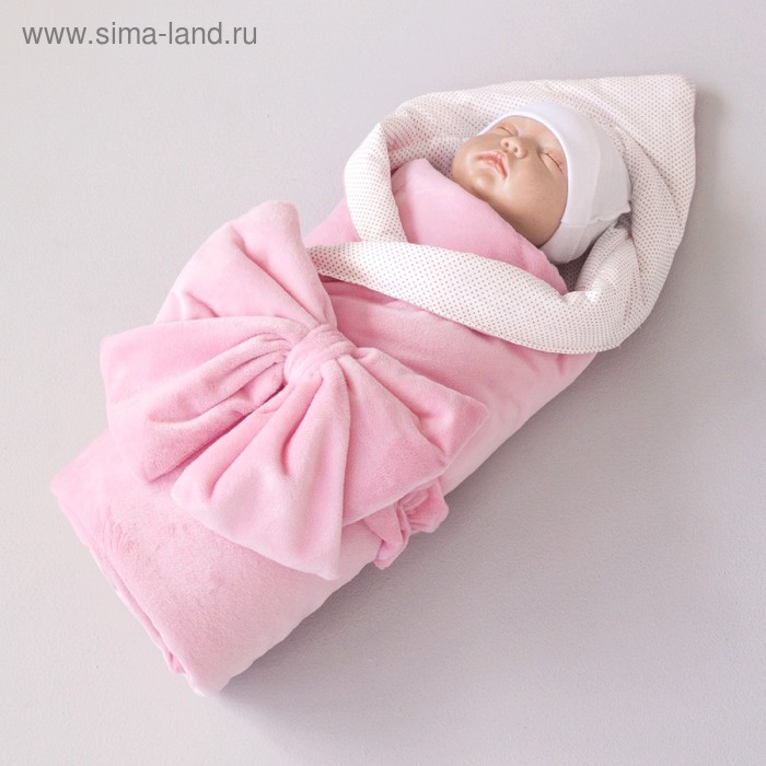 Одеяло на выписку «Конфетти», размер 90 × 90 см, розовый