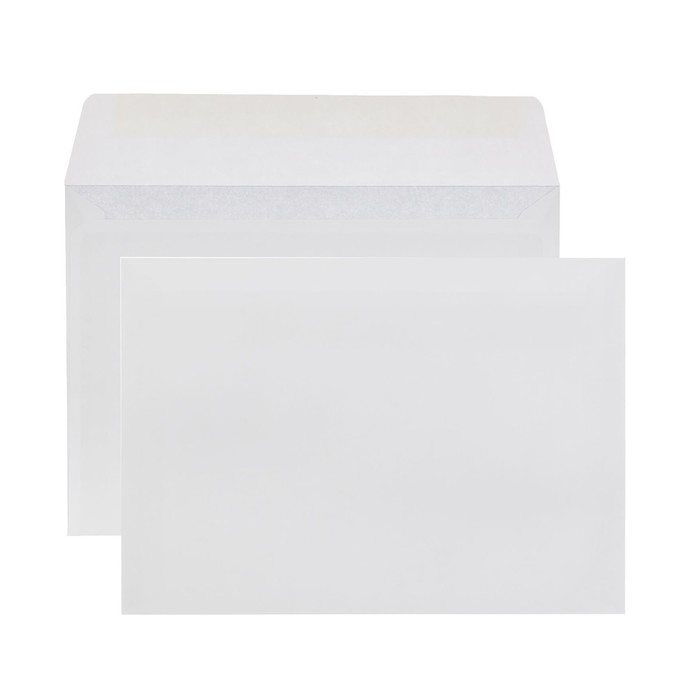 фото Набор конвертов с6, 114 х 162 мм, чистый, без окна, клей, внутренняя запечатка, 80 г/м2, 100 штук курт