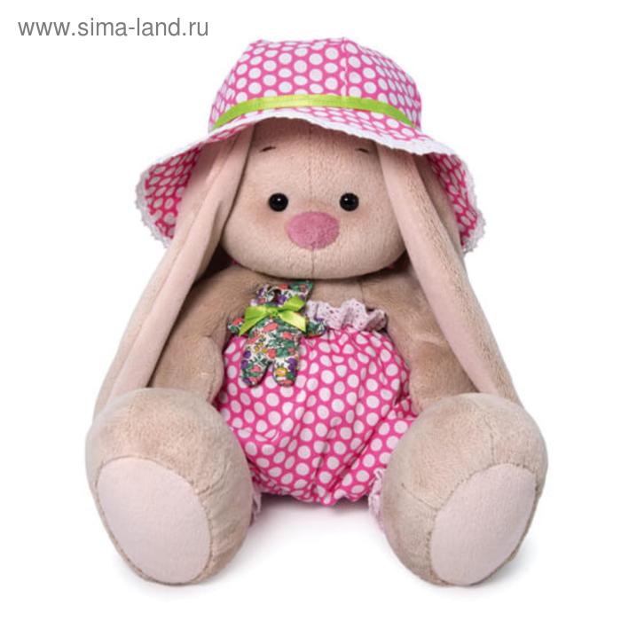 Мягкая игрушка «Зайка Ми», в шляпе с мишкой, 18 см