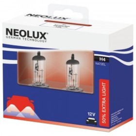 

Лампа автомобильная Neolux 12V H4 60/55w Extra Light Plus 50% N472EL-2SCB, 2 шт