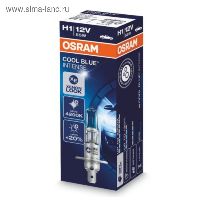 фото Лампа автомобильная osram h1 cool blue intense 12v 55w, 64150cbi