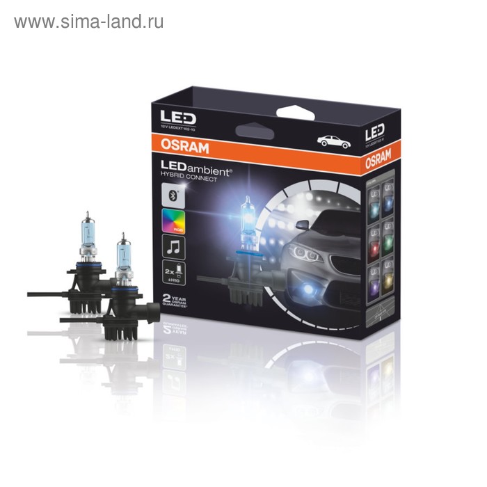 фото Лампа светодиодная osram 12v hb3 60w p20d управление со смартфона ledambient hybrid connect ledext102-03