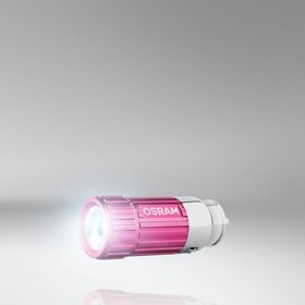 Фонарь ручной аккумуляторный алюминиевый в прикуриватель, розовый Osram LEDIL205-PK Ош