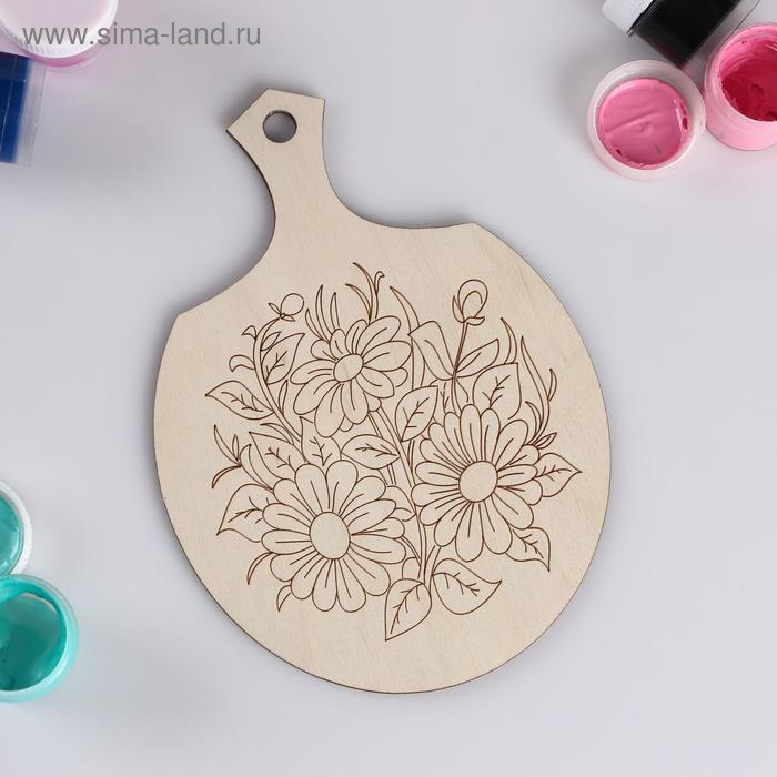 

Доска овал "Цветы", 14,2х0,3х20 см