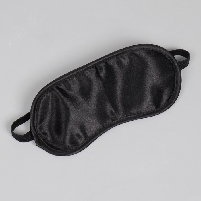 фото Маска для сна, 19 × 8,5 см, резинка одинарная, цвет чёрный onlitop