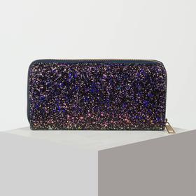 

Кошелёк женский, 3 отдела на молнии, цвет чёрный