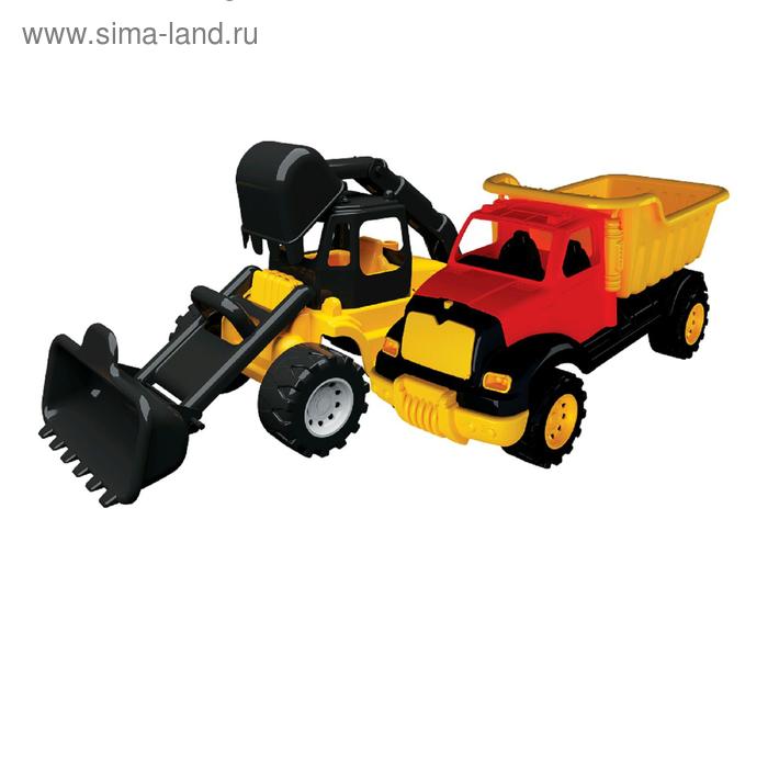 Набор машинок Terides «Грузовик и бульдозер с ковшом», 37 см набор машин ucar oyuncak грузовик и бульдозер с ковшом т8 012