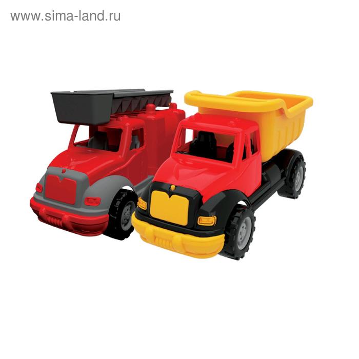 Набор машинок Terides «Грузовик и пожарная машина», 30 см набор машинок terides грузовик и пожарная машина 30 см