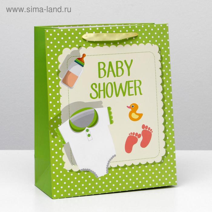 Пакет ламинированный Baby shower 26x32x12