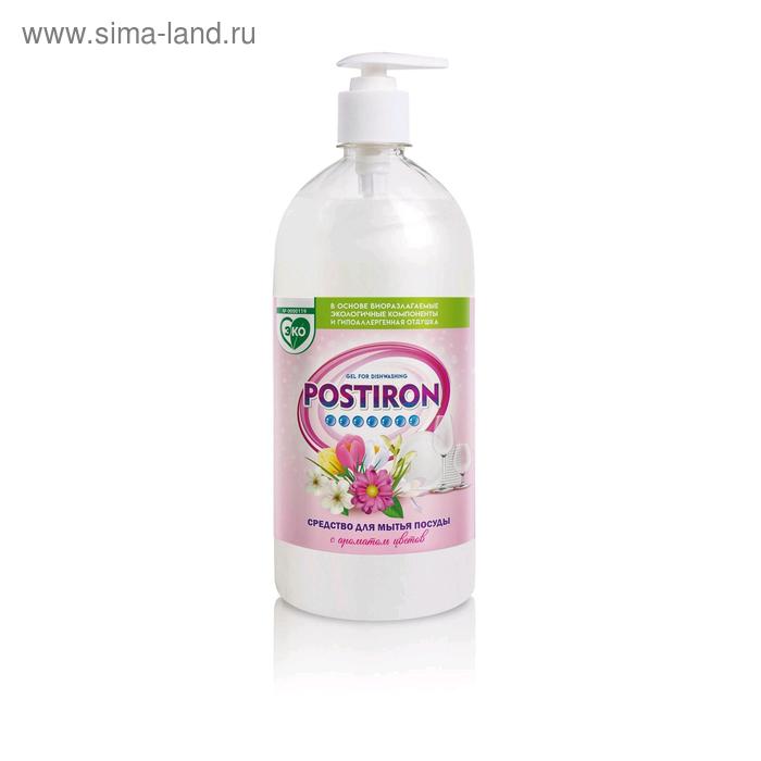   Сима-Ленд Средство для мытья посуды Postiron, с ароматом цветов, 0,65 л