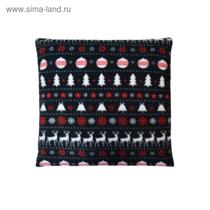 Плед-подушка «Серая дымка, Зимняя сказка», размер 35 × 35 см, флис