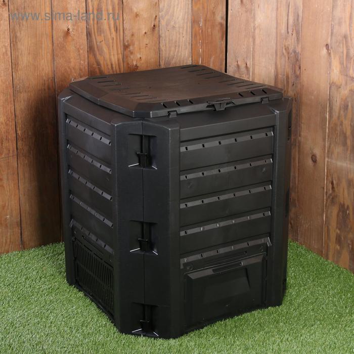 

Компостер пластиковый Prosperplast, 380 л, с крышкой, 72 × 72 × 82,6 см, чёрный