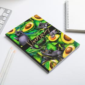 

Ежедневник в тонкой обложке с тиснением Dreams come true avocado, А5, 80 листов