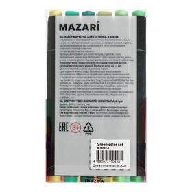

Набор двухсторонних маркеров для скетчинга Mazari Vinci, Green colors (зеленые цвета), 6 цветов