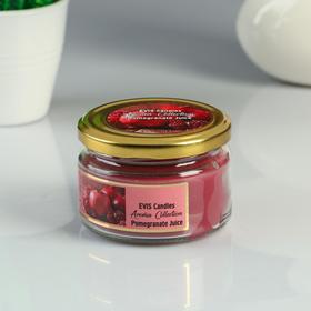 

Свеча ароматическая в банке "POMEGRANATE JUICE", 8,5х6,5 см, 28 ч, 315 г