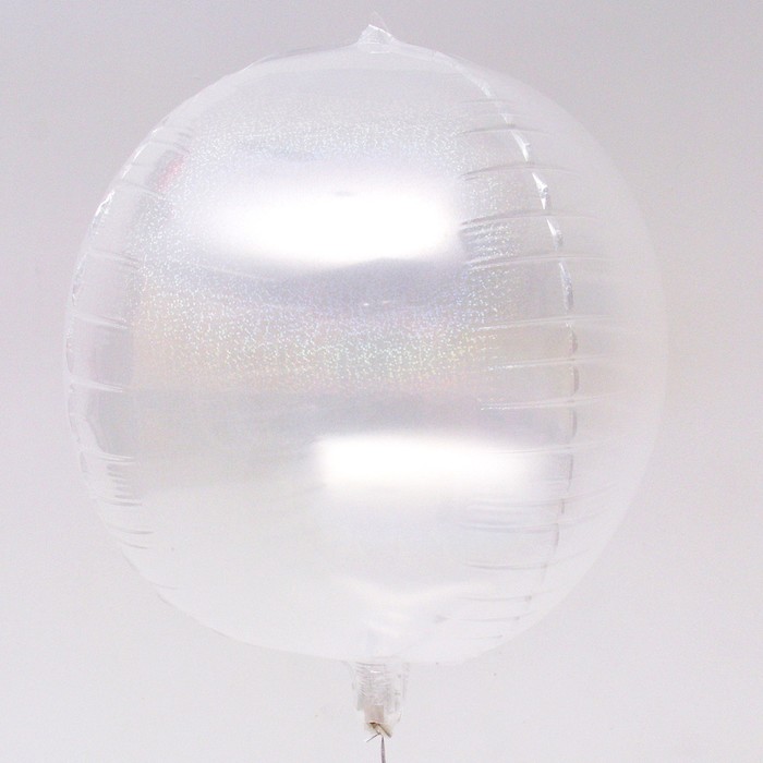 Шар полимерный 24, сфера, цвет прозрачный, голография шар полимерный 18 3d сфера паутина deco bubble прозрачный 1 шт