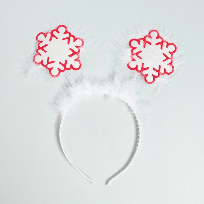 карнавальный ободок снежинки цвета микс Карнавальный ободок «Снежинки», цвета МИКС