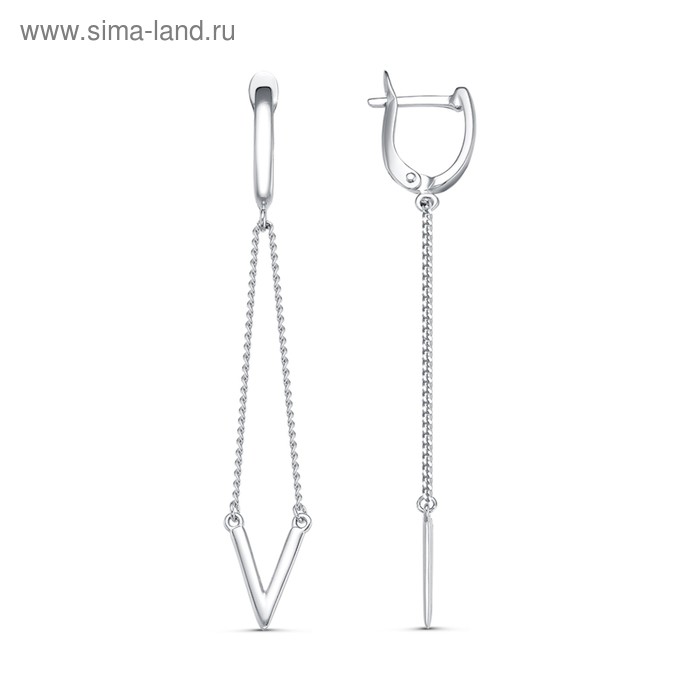 

Серьги висячие "Виктори", родирование