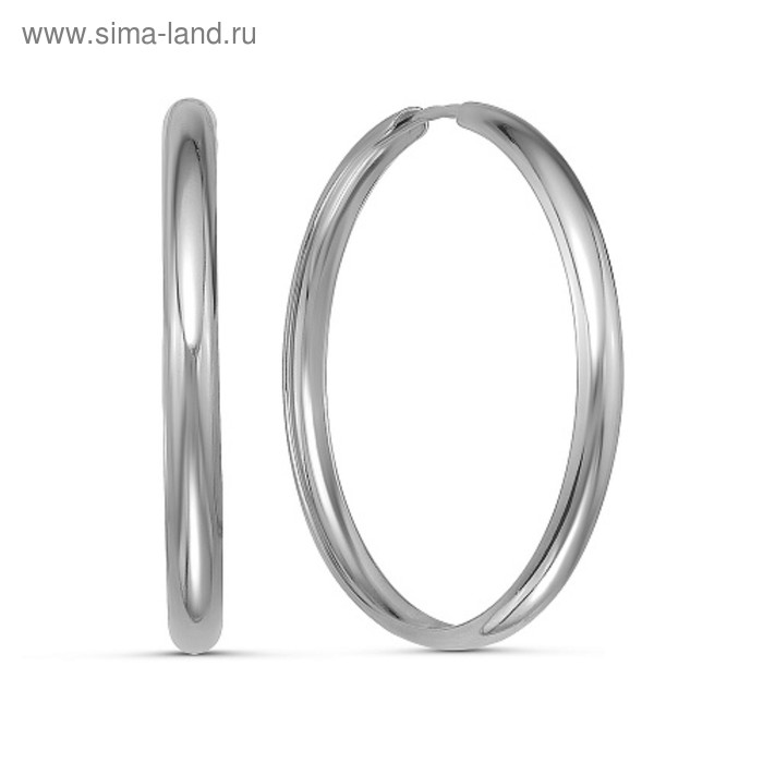 

Серьги-кольца "Классика" широкие, d=4,1см, посеребрение