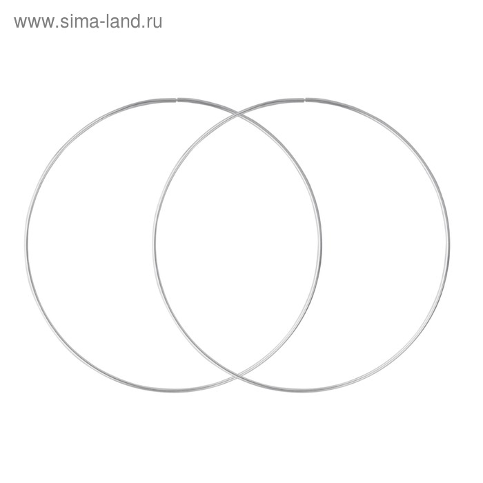 фото Серьги кольца "классика" d=7,5см, посеребрение красная пресня