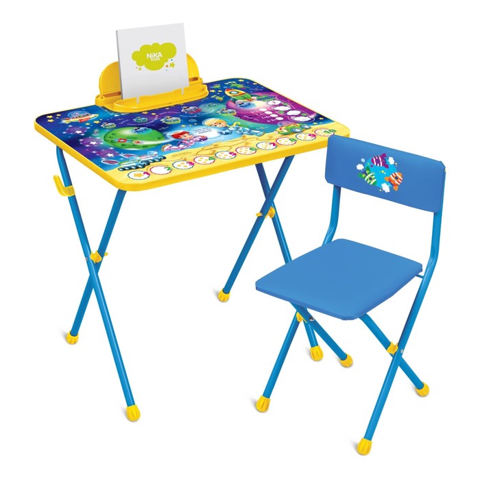 Комплект детской мебели «Познайка. Математика в космосе» складной, цвета столешницы МИКС комплект детской мебели никки первоклашка складной цвета стула микс