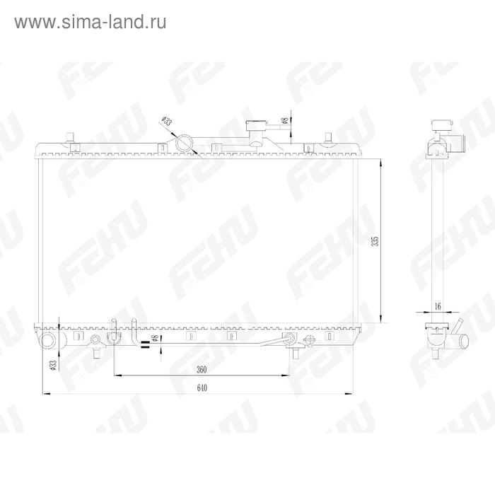 

Радиатор охлаждения Hyundai Accent (99-) 1.5/1.6 AT Fehu FRC1001