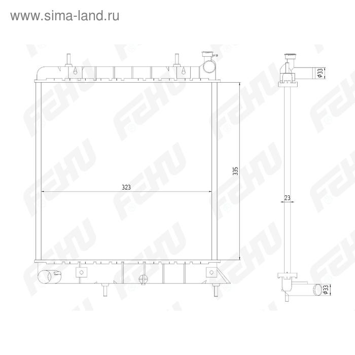 

Радиатор охлаждения (сборный) Hyundai Accent (99-) 1.3/1.5/1.6 MT Fehu FRC1002m