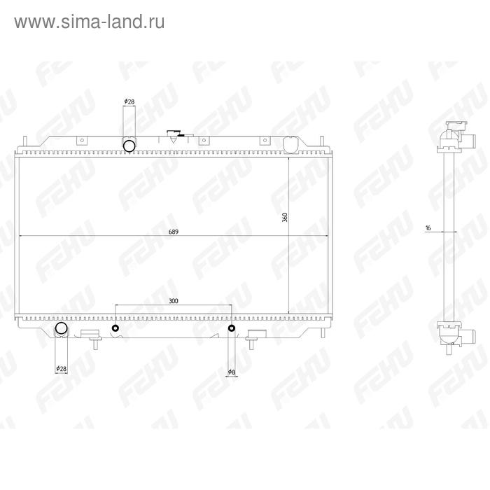 

Радиатор охлаждения Nissan Almera N16/Primera P12 (00-) AT Fehu FRC1004