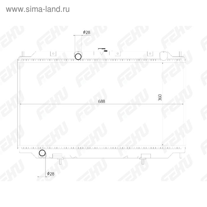 

Радиатор охлаждения Nissan Almera N16/Primera P12 (00-) MT Fehu FRC1005