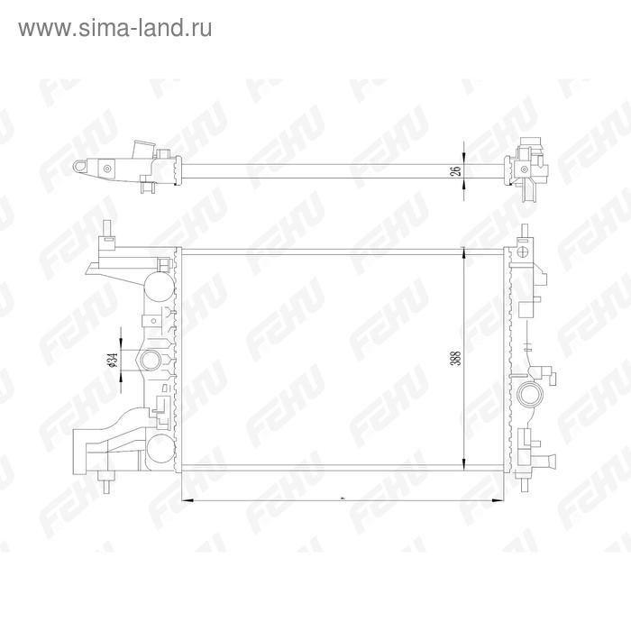 

Радиатор охлаждения Chevrolet Cruze/Opel Astra J (09-) MT Fehu FRC1021