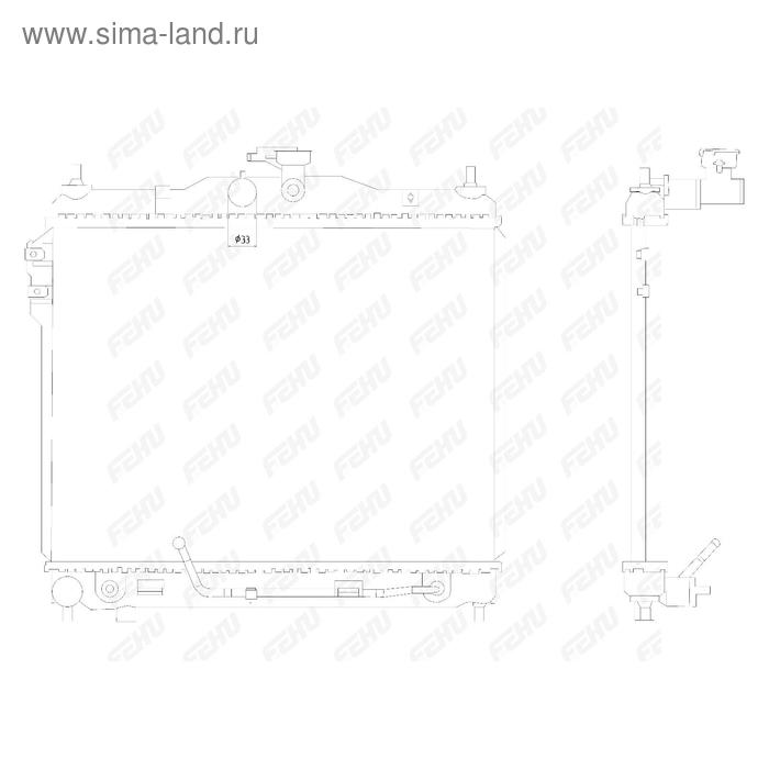 

Радиатор охлаждения (сборный) Hyundai Getz (02-) 1.6 AT Fehu FRC1034m