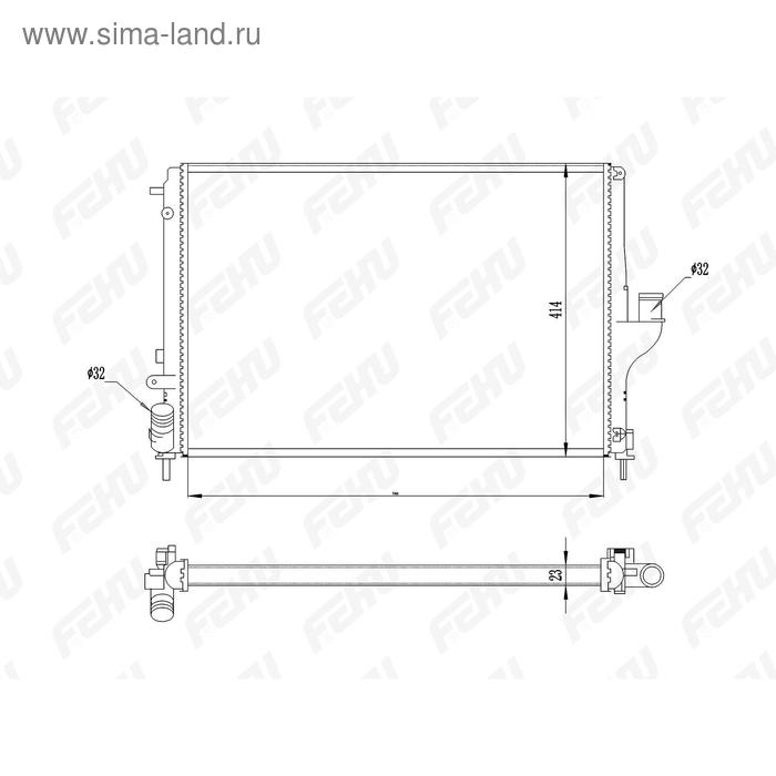 

Радиатор охлаждения (сборный) Lada Largus (12-)/Renault Logan (08-)/Duster (10-) AT Fehu FRC1043m