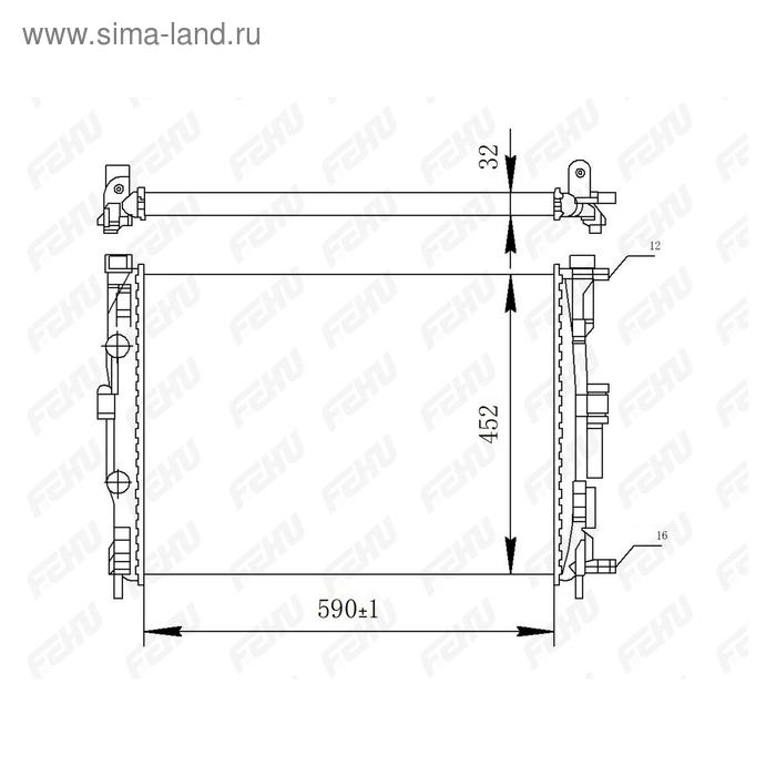 

Радиатор охлаждения Renault Megane/Scenic II (02-) M/A Fehu FRC1046