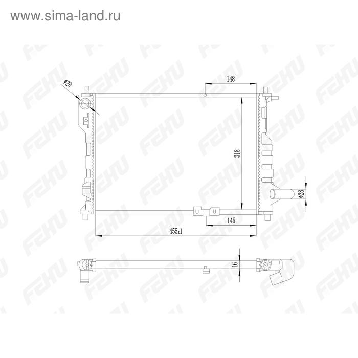 

Радиатор охлаждения Chevrolet Spark (05-) M/A Fehu FRC1066