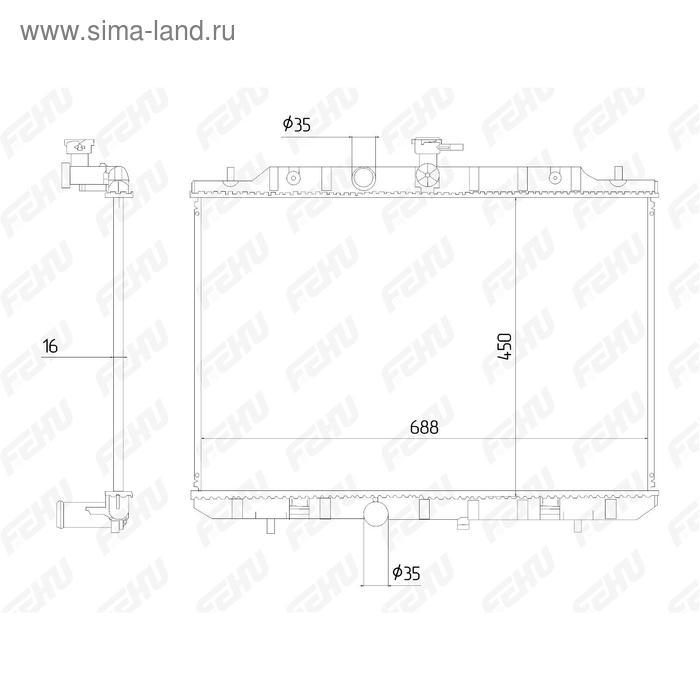 

Радиатор охлаждения Nissan X-Trail T31 (07-) M/A Fehu FRC1085