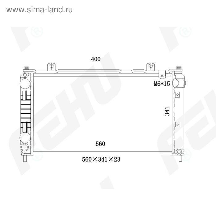 

Радиатор охлаждения (сборный) VAZ 2190 "Granta" (15-) (тип KDAC) Fehu FRC1529m