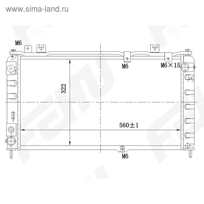 

Радиатор охлаждения (сборный) VAZ 2190 Granta AКПП Fehu FRC1531m