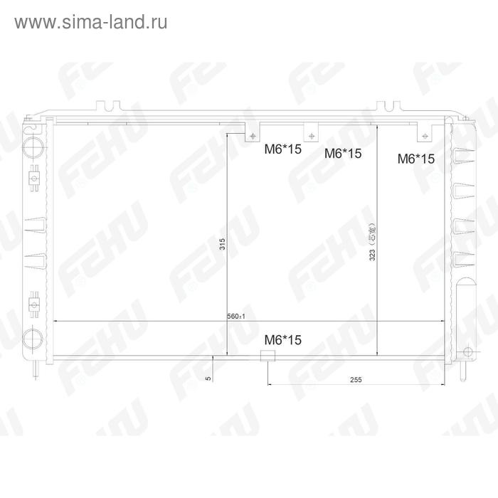 

Радиатор охлаждения (сборный) VAZ 1117-19 Kalina А/С Fehu FRC1539m