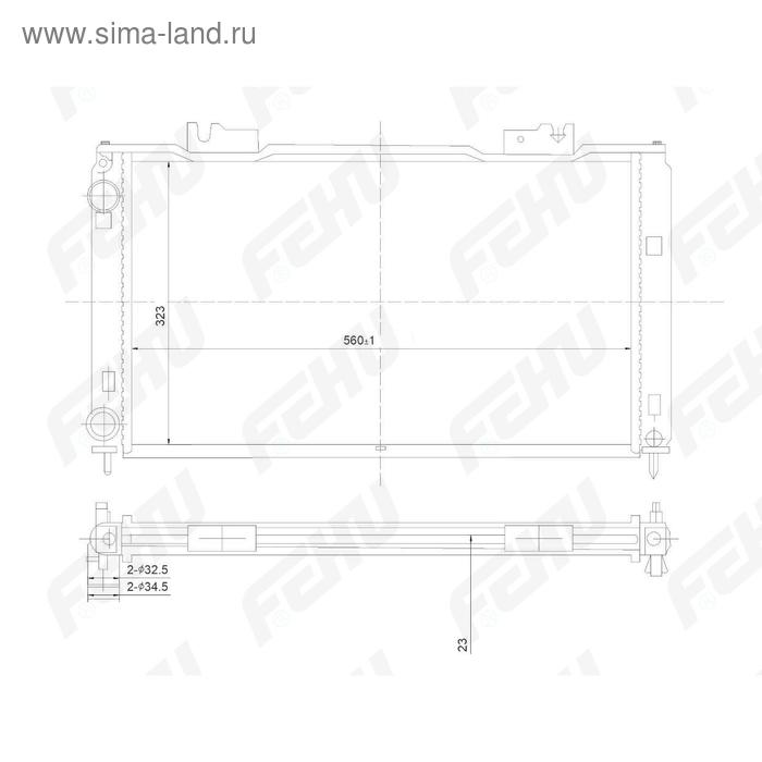 

Радиатор охлаждения (сборный) VAZ 2170-72 Priora А/С Halla Fehu FRC1575m