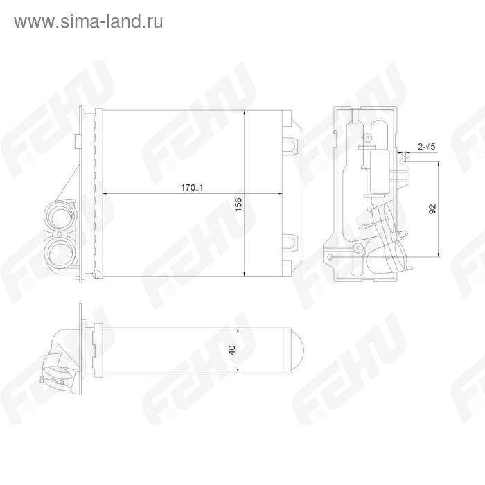 

Радиатор отопителя (сборный) Lada Largus (12-)/Renault Logan (04-) Fehu FRH1027m