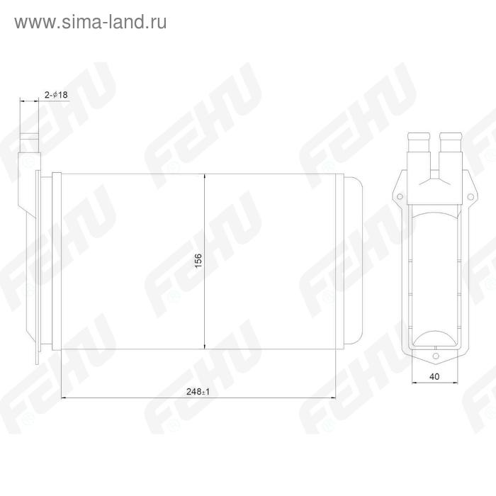 

Радиатор отопителя (сборный) VAZ 2108, 2113 Fehu FRH1062m