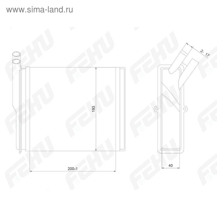 

Радиатор отопителя (сборный) VAZ 2123 Chevrolet Niva (02-) Fehu FRH1068m