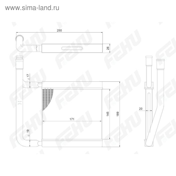 

Радиатор отопителя VAZ 2190 Granta/Datsun on-Do Fehu FRH1083