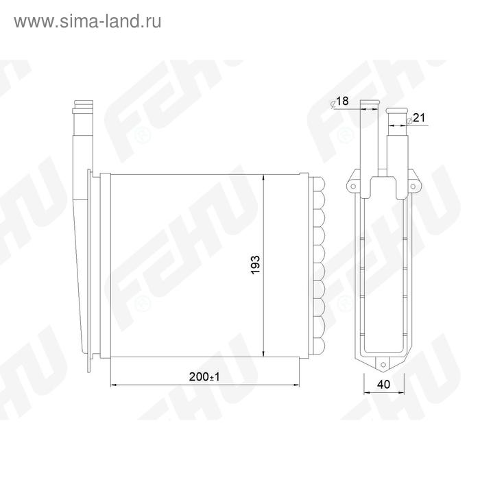 

Радиатор отопителя (сборный) VAZ 1117-19 Kalina Fehu FRH1085m