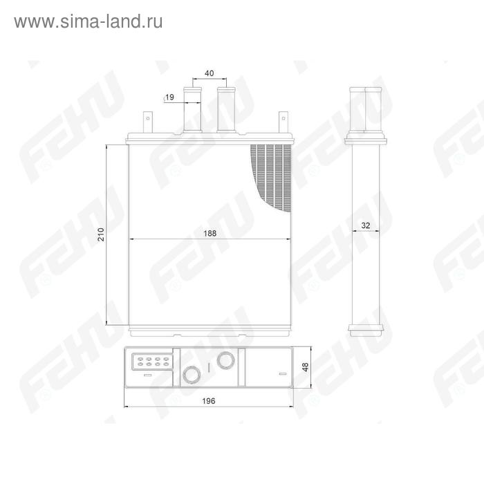 

Радиатор отопителя VAZ 1118/2170 А/С Panasonic Fehu FRH1086