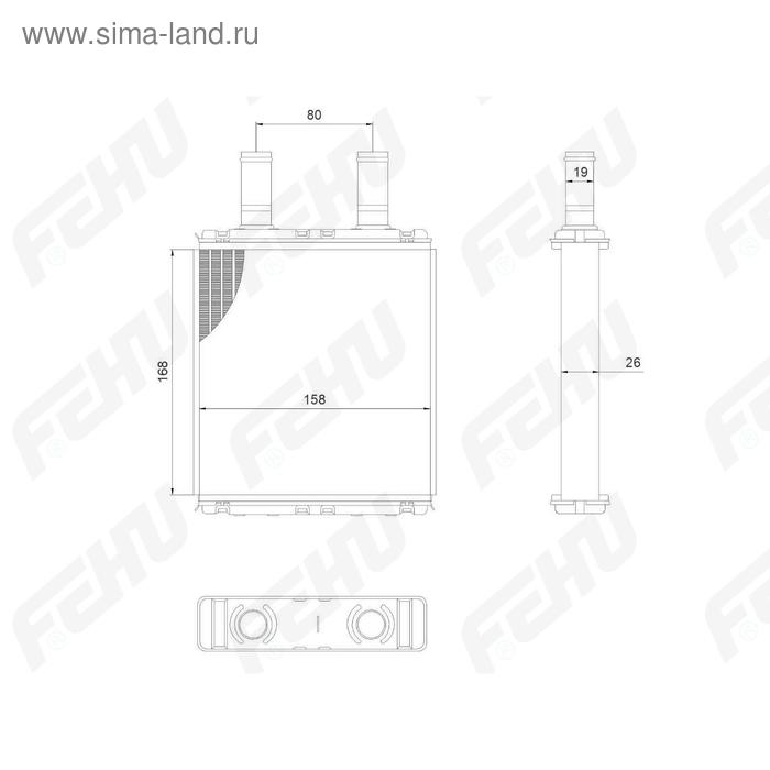 

Радиатор отопителя VAZ 2170-72 Priora А/С Halla Fehu FRH1101