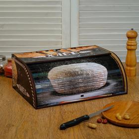 Хлебница деревянная 'Батон, нарезка', цветная, 38х26х14 см Ош