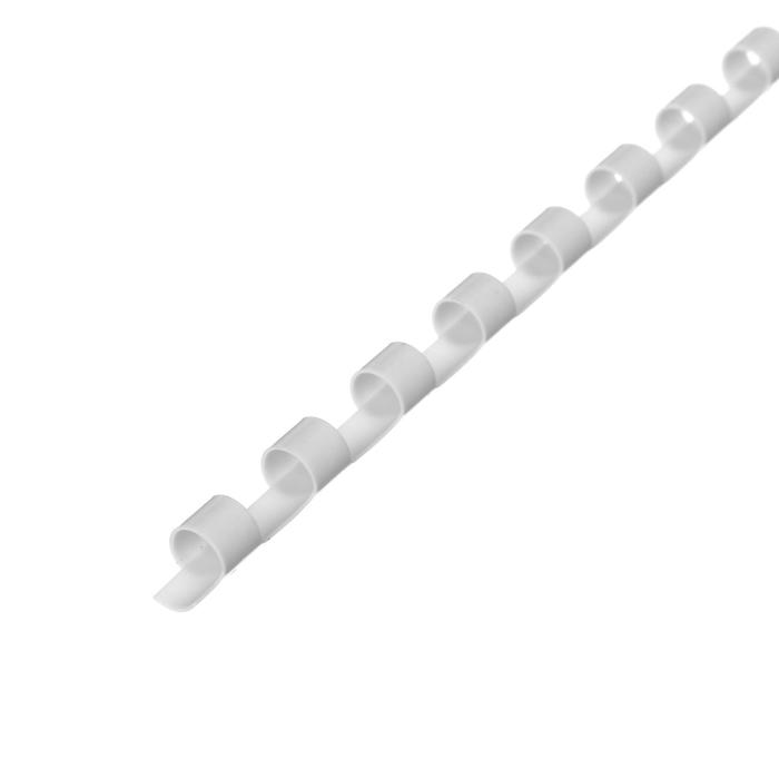 Пружины пластик D=6 мм Гелеос, белые, 100 шт.