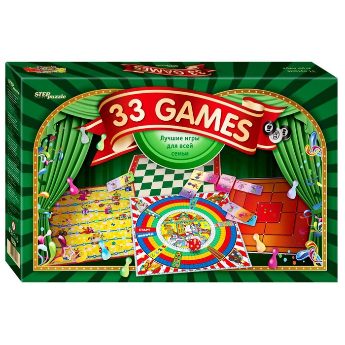 Набор настольных игр «33 лучшие игры мира» игра настольная step puzzle 33 лучшие игры мира